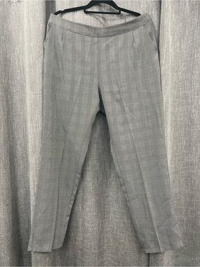Source Unknown Gray Plaid Skinny Dress Pants